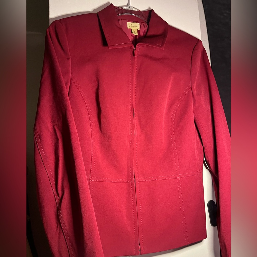 Red zip up Caslon jacket brand new with tags. Nordstrom